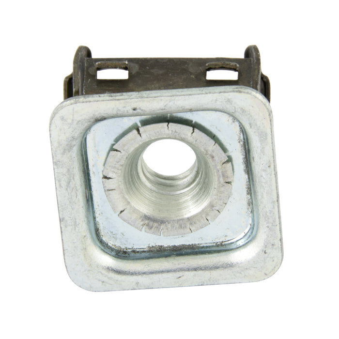 Adaptateur métallique fileté à 4 côtés pour tube carré de 1 po de diamètre avec filetage 3/8 po-16 UNC Finition de base en acier zingué