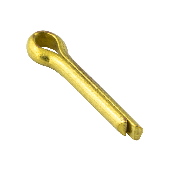 Round Cotter Pin Extended Prong 1/8" x 2 1/2" Brass Plain
