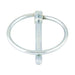 Goupille de sécurité avec anneau élastique en acier 4,5 mm de diamètre x 40 mm de longueur C-1018 Acier zingué chromé (option doré/transparent) par Spaenaur Inc.