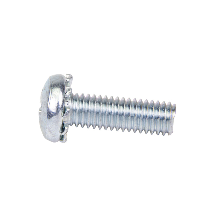 "Sems" Machine Screw, Phillips Pan Head With Ext Tooth Lockwasher, #10-32 X 5/8" X 3/8" Washer Od, Low Carbon Steel Zinc Plated by Spaenaur Inc.