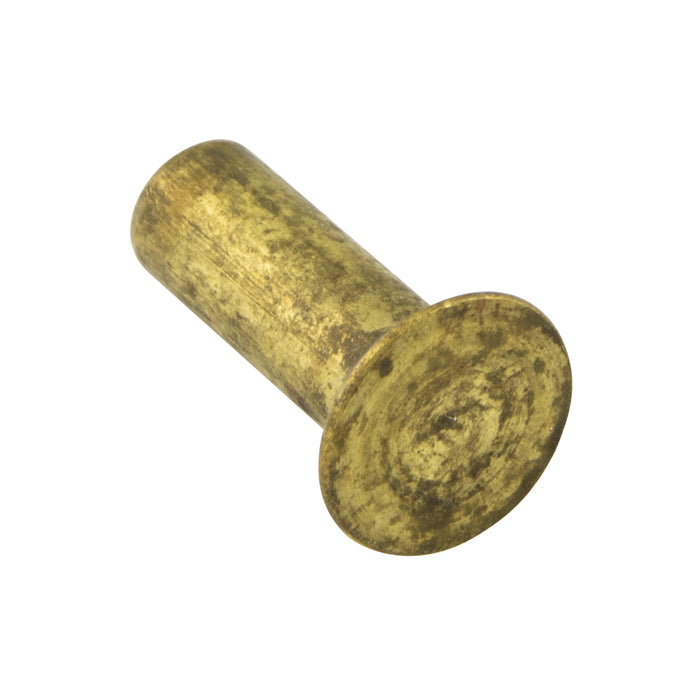 Rivet en laiton massif à tête fraisée à 90 degrés, diamètre 3/16 po x longueur 3/4 po, finition laiton brut, par Spaenaur Inc.