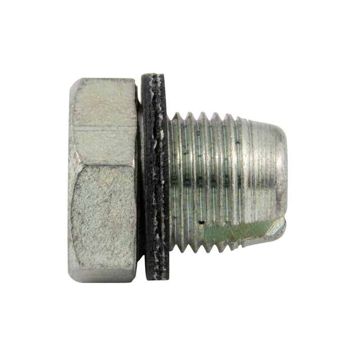 Self-Tapping Drain Plug with Fibre GAsket 1/2"-20 Double Oversize Low Carb Steel Case Hard Zinc PLTD