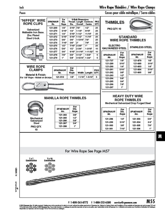 Heavy Wire Rope Thimble for 1/4" Rope Drop forged Steel Galvanized by Spaenaur Inc.
