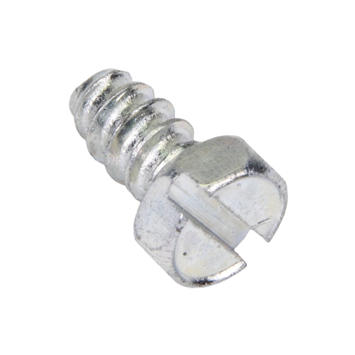 Tapping Screw, Indented Hex Head Slotted Drive, Type B, #8 x 5/16" Length, Low Carbon Steel Trivalent Zinc Plated by Spaenaur Inc.