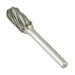 Carbide Burr, Aluminum Cut Ball Nose Cylinder Shape 3/8" DIA x 3/4" LGTH x 1/4" Shank by Spaenaur Inc.