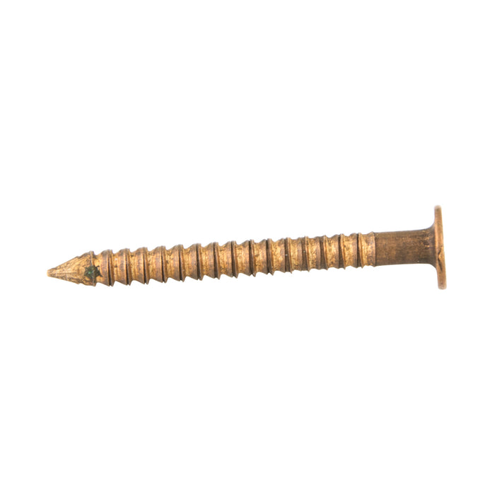 Boat Nail, Flat Head, Ringed Thread (.150") 10 GA. x 2" Silicon Bronze Plain