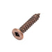 Wood Screw, Flat Head, Square Socket, #4 x 5/8" Length, Low Carbon Steel Bronze, ASME/ANSI B18.6.1 by Spaenaur Inc.