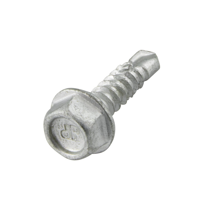 Multi-Metal Self-Drilling Screw, Hex Washer Head, #8-18 x 1" Length, Stainless (Screw); Hardened Steel (Drill Point) 18-8