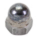 Écrou borgne, M10 x 1,50 mm, largeur à plat (WAF) 16,0 mm, épaisseur (THK) 18,0 mm, acier brut, conforme à la norme DIN 1587, fabriqué par Spaenaur Inc.
