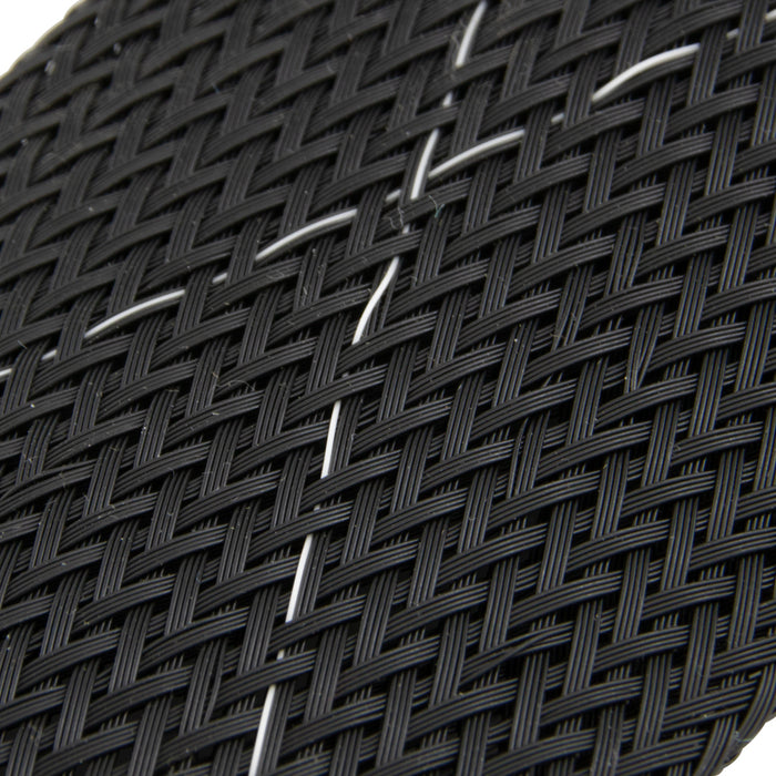 "Flexo Pet" Standard Grade Braided Expandable Sleeving 2 1/2" DIA x 200 Ft Rl Polyethylene Terephthlate Black by Flexo™