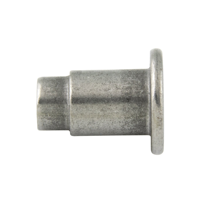 Solid Steel Shoulder Rivet 3/8" Dia Large Shoulder X 9/32" Dia Small Shoulder Low Carbon Steel Tolerances: Diameter Of Large Shdlr: 3/8" Length Of Large Shdlr: 3/16" Diameter Of Small Shldr: 9/32" Length Of Small Shldr: 7/32" Head Diameter: 5/8" by Spaenaur Inc.