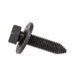 Sems Machine Screw Indented Hex Hd, With 1" OD Flat Washer, Dog Point, 3/8"-16 UNC X 1 3/16" Length, Low Carbon Steel, Phosphate & Oil by Spaenaur Inc.