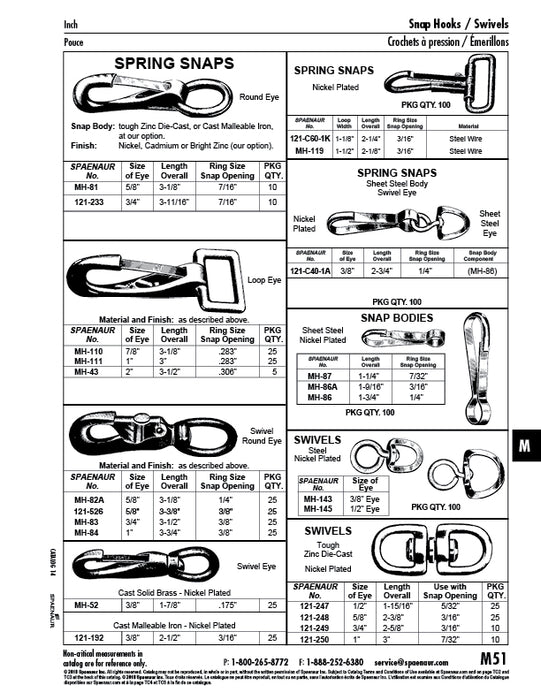 Swivel 3/8" Eye Steel Nickel Plated