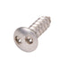 Tamper-Resistant Tapping Screw, Oval Head Spanner Drive, 8A/AB x 1" Length, Stainless Steel 18-8, Type A or Type AB by Spaenaur Inc.