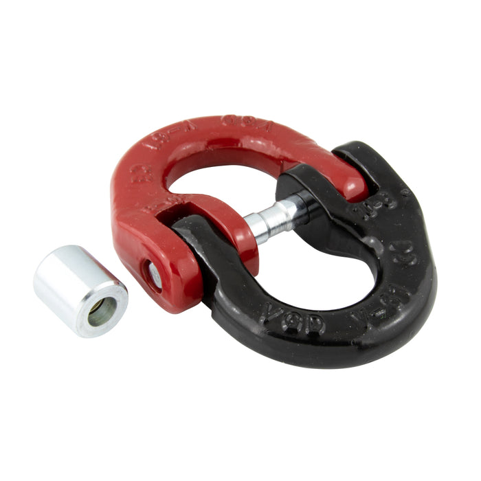 5/16" Twin Clevis Link Suitable for Grade 30,40 & 70 Chain Load Capacity 4,700 Lbs. Body: C-1045 Carbon Steel Pin: Alloy Steel by Spaenaur Inc.