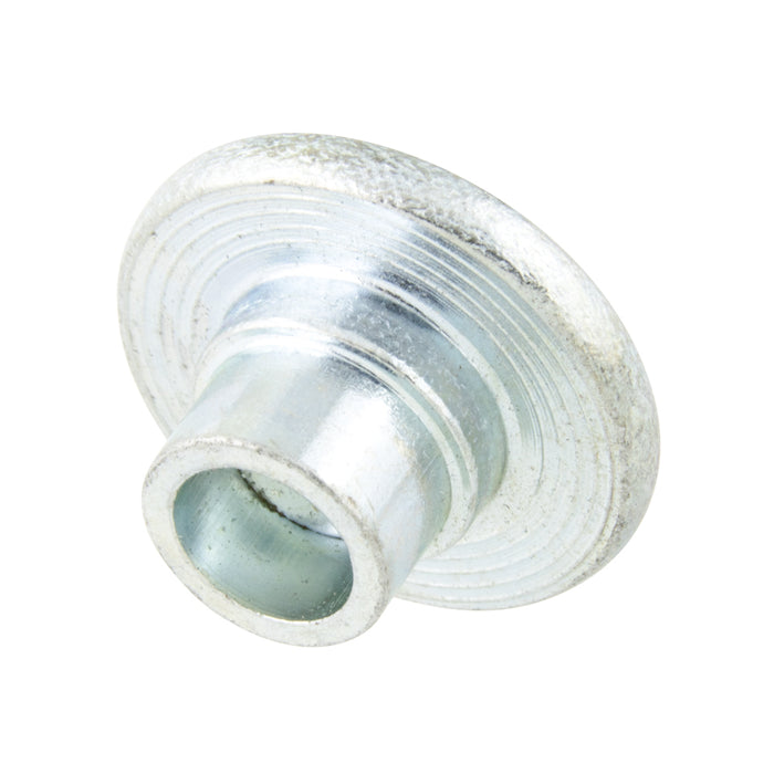 Flat Head Tubular Shoulder Rivet 1/8" x 11/32" O/A LGTH (3/16" x 3/32" Shoulder) Steel Trivalent Zinc Plated by Spaenaur Inc.