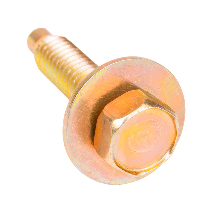 Machine Screw, Indented Hex with Flat Washer Head, Unslotted Drive, 5/16"-18 UNC x 1-7/16" Length, Steel Zinc Plated Dichromate by Spaenaur Inc.