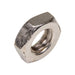 Écrou hexagonal bas, DIN 439B M6 x 1,00, 10 mm WAF, 3,2 mm TH CL4 Acier forgé à froid Nickelé DIN 439B/04-NP M6 par Spaenaur Inc.