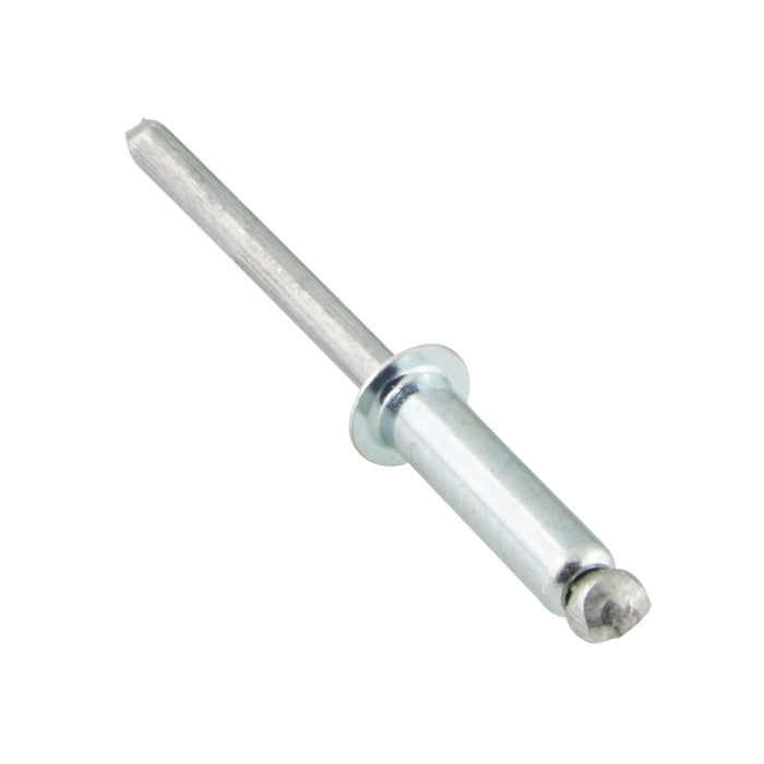 Monel Pop Rivet Domed Head Open End 5/32" DIA x .405" Nom LGTH (.231"-.260" Grip) 400 Monel Body,Coated Steel Mandrel IFI 114-1986