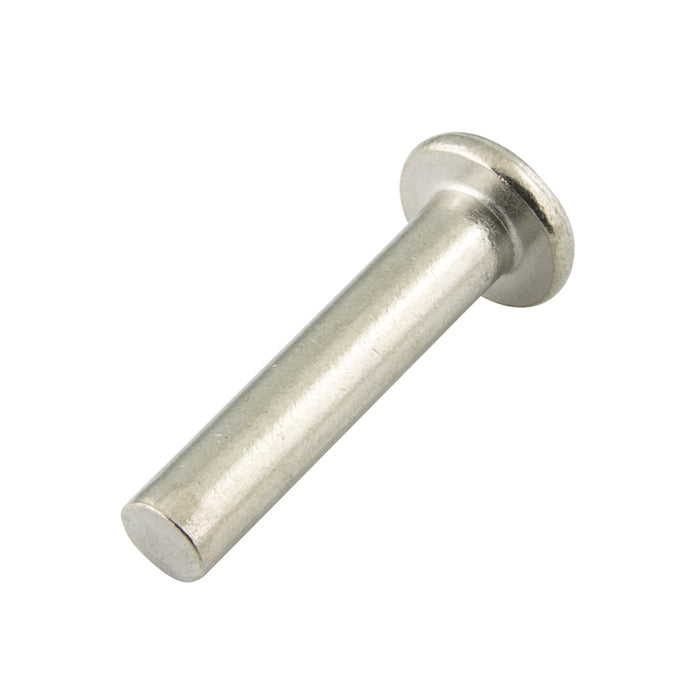 Solid Rivet, Flat Head 1/8" DIA x 1" LGTH 18-8 Stainless Steel ANSI B18.1.1-1972(1981)