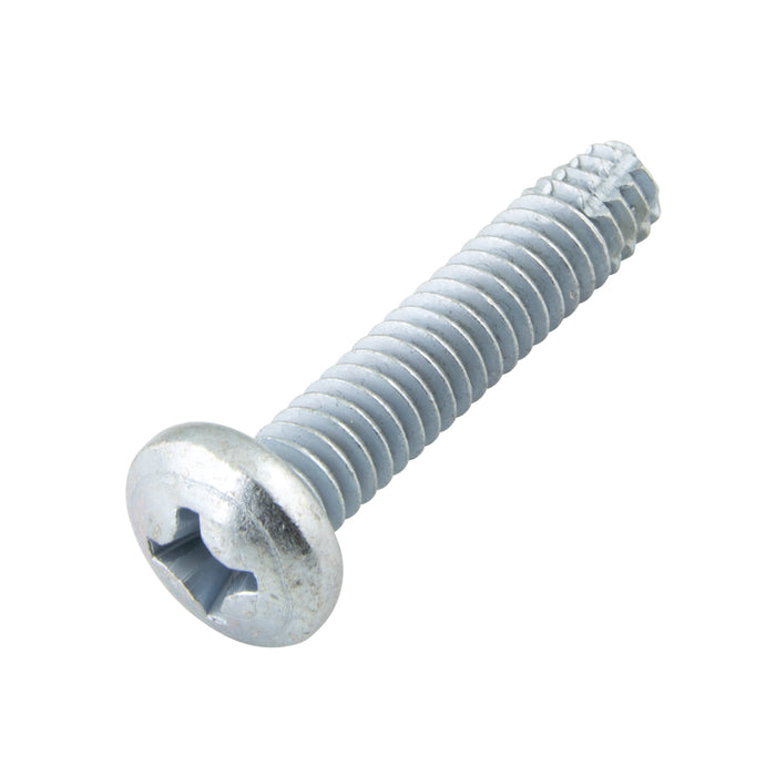 Thread-Cutting Screw, Phillips Pan #8-32 UNC x 3/4" LONG, Type F Low Carb Steel Case Hard Trivalent Zinc Plated, ANSI B18.6.4-1981