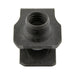 Écrou pour panneau, métrique, extrudé, type « U » M8 x 1,25 filetage, panneau 0,8 mm-4,0 mm acier à ressort traité thermiquement, phosphaté noir et huilé G.M.# 11500660 par Spaenaur Inc.