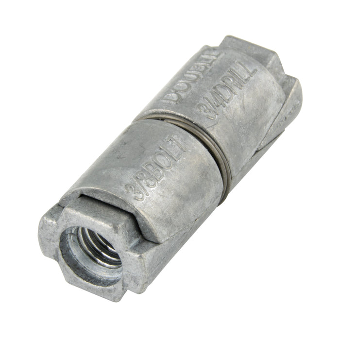 Double Expansion Shield, Zamac Alloy 3/4"-10 Bolt x 4" (1-1/4" Drill)