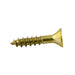 Wood Screw, Flat Head, Square Socket, #12 x 1-3/4"" Length, Brass, ASME/ANSI B18.6.1 by Spaenaur Inc.