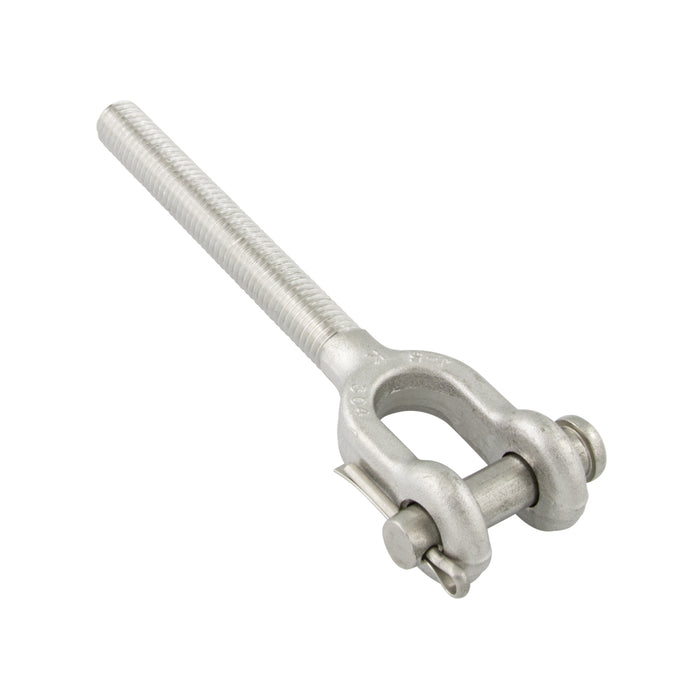 Raccord à tendeur à mâchoires 5/8"-11 UNC x longueur de tige 5" filetage à gauche en acier inoxydable 304 forgé par Spaenaur Inc.