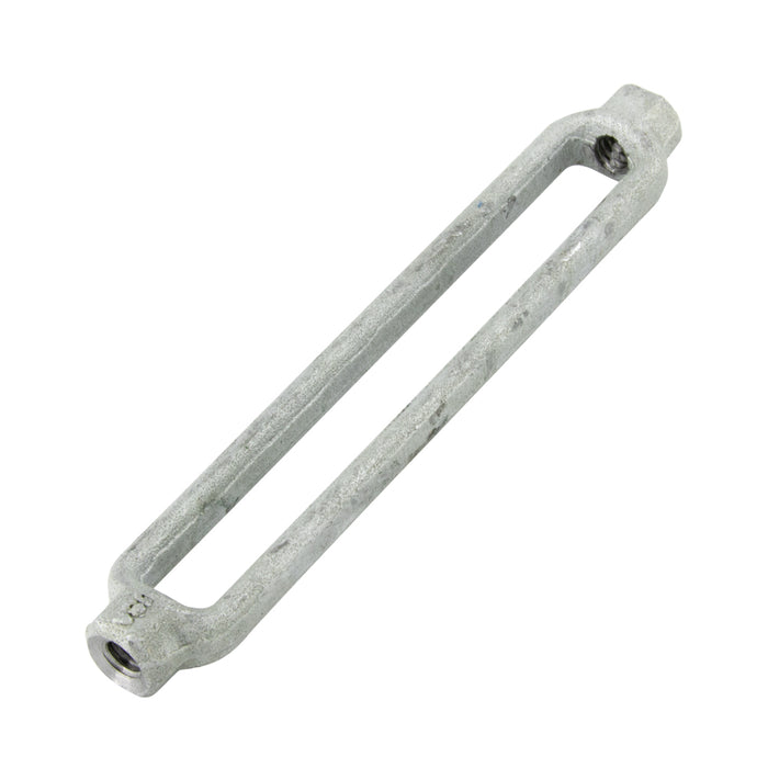 Turnbuckle Body with One Right Hand And One Left Hand Thread 5/8" - 11 UNC x 6" Take-Up 7-7/8" Oal, 15/16" Head Length 1030 Steel Drop forged Hot Galvanized Finish