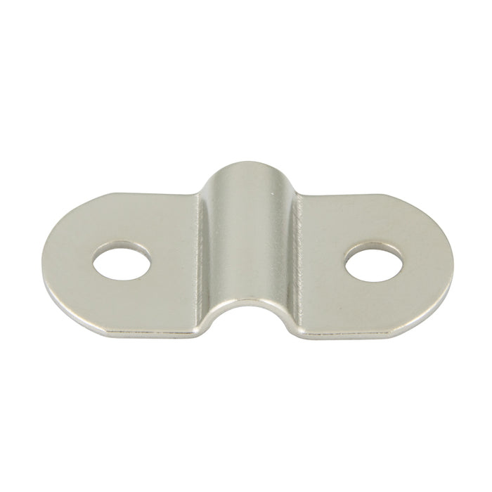 "D" Ring Anchor Plate 1/8" Eye DIA x 11/16" Wid x 1 3/8" LGTH Sheet Steel Nickel Plated by Spaenaur Inc.