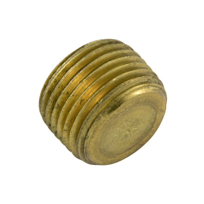 Bouchon à pression à douille hexagonale 3/4 po conique 3/8 po-18 NPTF Tolérance de longueur : 0,445-0,475 po Laiton par Spaenaur Inc.
