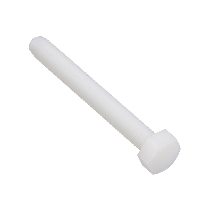 Hex Head Machine Screw M10 x 1.50 x 20mm LG Nylon 6/6 Natural Colour