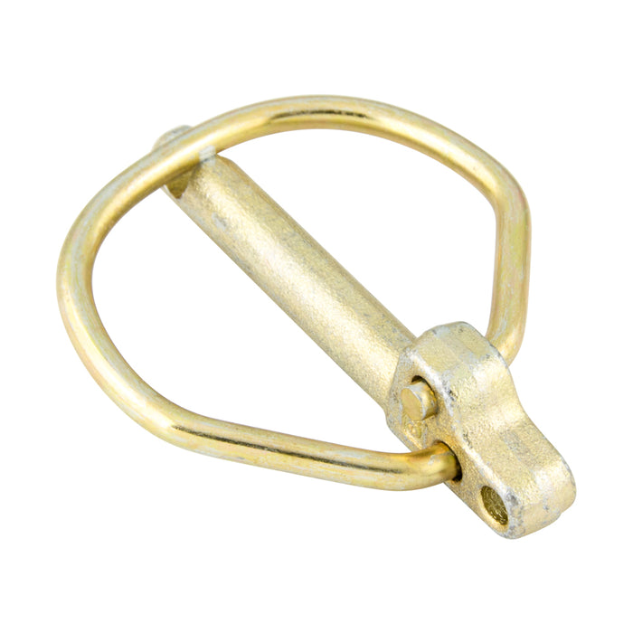 Safety Linch Pin, DIN 11023 11.5mm DIA x 55mm LGTH Drop forged Steel Yellow Galvanized
