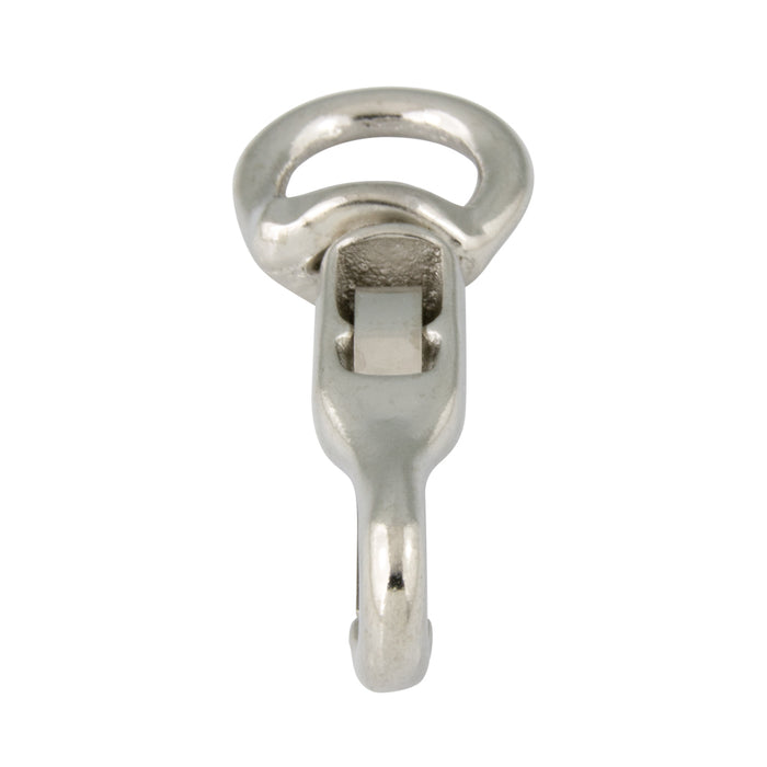 Mousqueton à ressort, œillet pivotant 3/8 po x 1 7/8 po (longueur totale), ouverture 0,175 po, laiton nickelé par Spaenaur Inc.