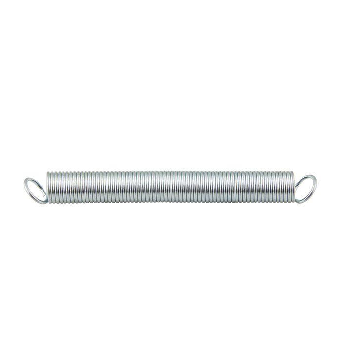 Ressort de traction à boucle simple sur le côté, angle intérieur de 45 degrés, extrémités 7/32 po de diamètre extérieur, 2 po de longueur totale, 0,025 po de calibre. Fil MB étiré à froid, zingué brillant par Spaenaur Inc.