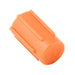 Capuchon tubulaire nervuré 3/8 po de diamètre intérieur x 3/4 po de longueur intérieure Polyéthylène basse densité Couleur orange par Spaenaur Inc.