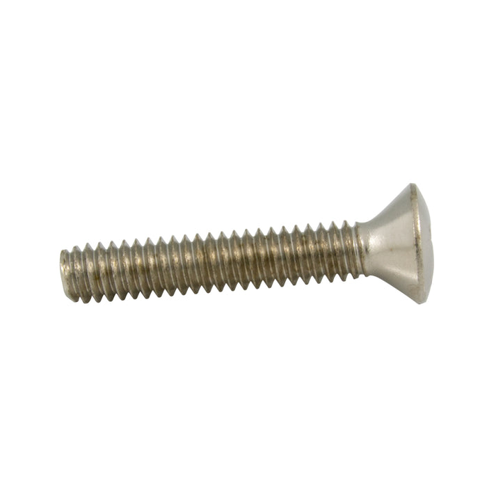 Machine Screw, Oval Head, Phillips Drive, #8-32 UNC x 1/4" Length, Steel Nickel Plated