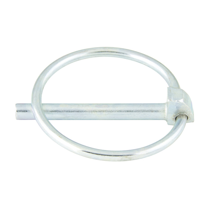 Goupille de sécurité avec anneau élastique en acier 4,5 mm de diamètre x 40 mm de longueur C-1018 Acier zingué chromé (option doré/transparent) par Spaenaur Inc.