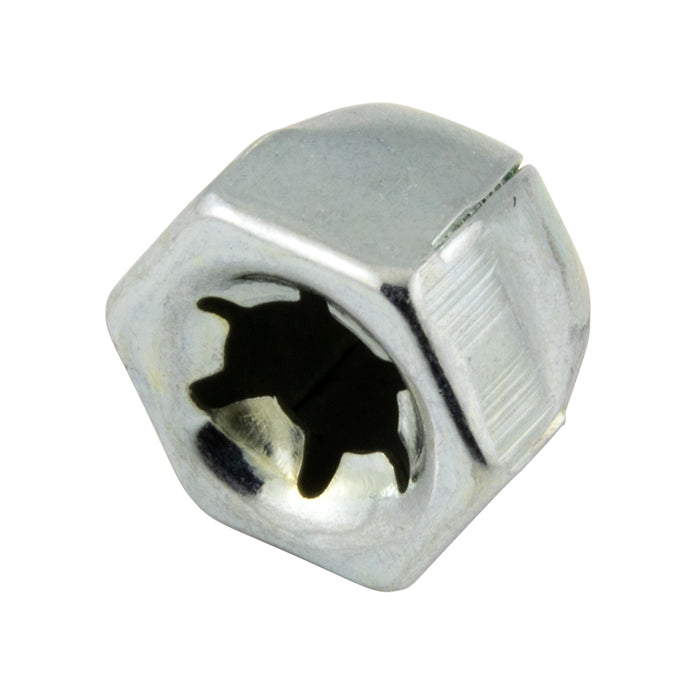 Cap Nut, M4 x 0.70 mm, 7.0 mm WAF, 8.0 mm THK, Steel Zinc Plated, DIN 1587
