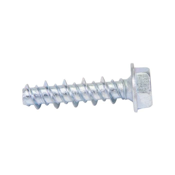 Hi-Lo Tapping Screw, Unslotted, Indented Hex Washer Head, #4 x 3/8" Length, Steel Zinc Plated, ASME/ANSI B18.6.4 by Spaenaur Inc.