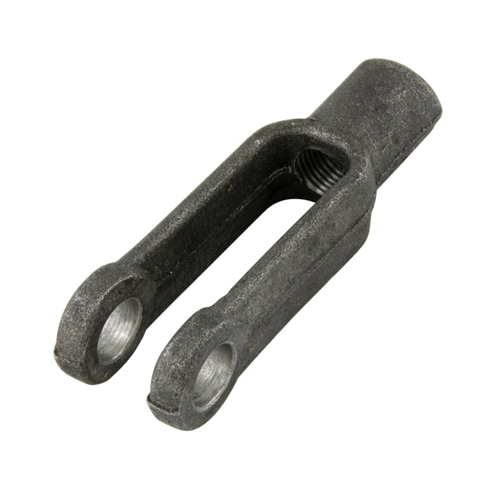 Clevis Yoke, S.A.E. Standard, 3/8"-24 UNF-2 Right Hand Thread Drop forged Steel Plain Finish