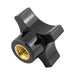 4 Prong Knob W/BRass Insert 3/8" - 16 UNC Black Phenolic by Spaenaur Inc.