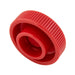 Shear-Loc Knob, Fine Ribbed #8 x 1/2" O.D. Dupont Delrin 500 Red by Spaenaur Inc.