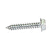 Tapping Screw, Hex Washer Head Slotted Drive, Type AB, #10 x 1" Length, Low Carbon Steel Trivalent Zinc Plated by Spaenaur Inc.