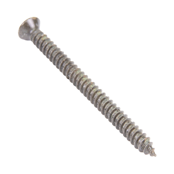 Tapping Screw, Oval Head Phillips Drive, Type AB, #10 x 2-1/4" Length, Low Carbon Steel Black Zinc Plated by Spaenaur Inc.