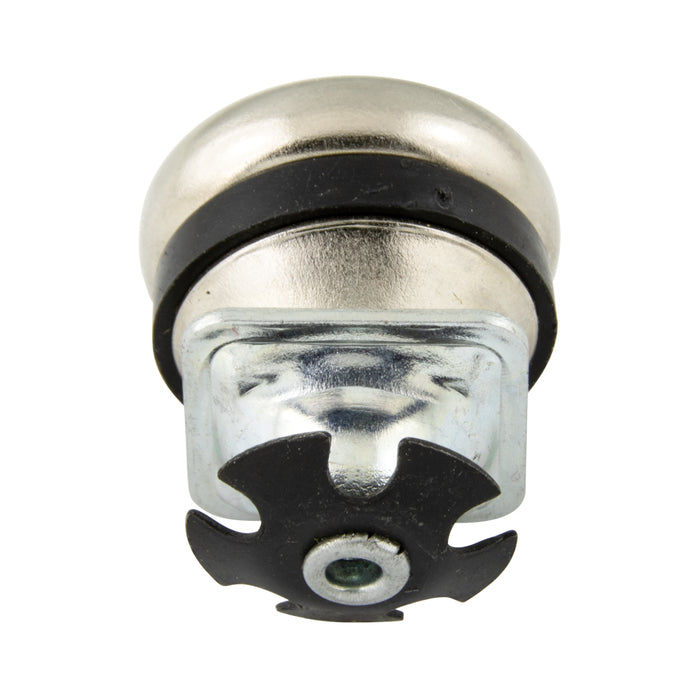 Plateforme métallique interne pivotante et coulissante, pour tube carré de 3/4 po, acier de calibre 16-18, base en plastique blanc, coussin en caoutchouc, plateforme nickelée par Spaenaur Inc.