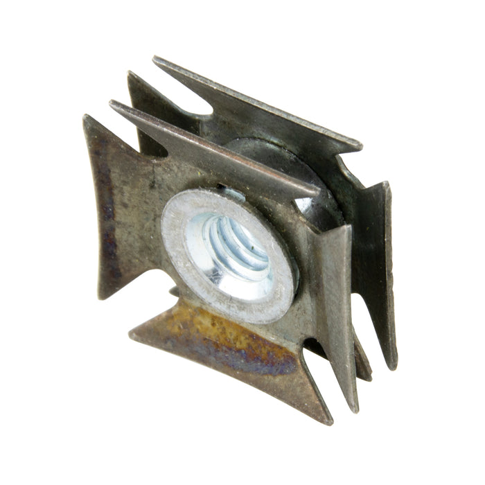 Square Tube Connector 1" Square Tube x 20GA Tube Wall Thickness x 1/4"-20 UNC Thread Spring Steel Plain