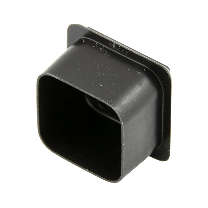 Square Plug for Metal Tubing 1 1/2" x 16 Gauge Tube Low Density Polyethylene Black