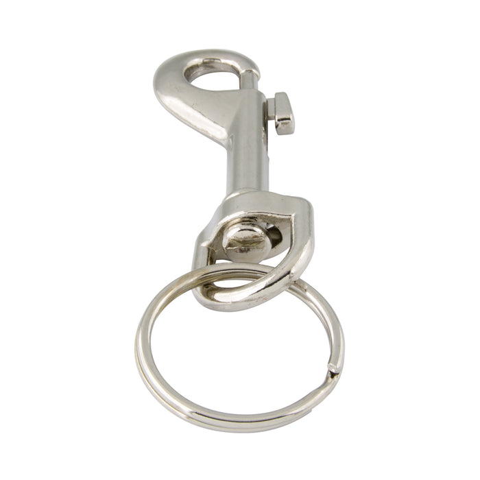 Porte-clés 90 mm O/A LG x 67,50 mm Corps LGTH Acier moulé sous pression nickelé par Spaenaur Inc.